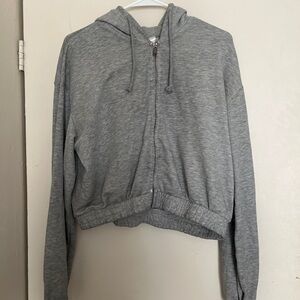 H&M Gray Zip-Up Hoodie Jacket